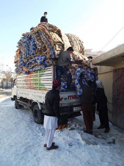 Loading the lorry/truck