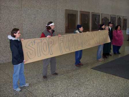 4. In the federal bldg. lobby
