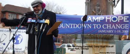 Rev. Dr. Finley Campbell introduced a program of speakers which included Rev. Gregory Livingston, National Field Coordinator of