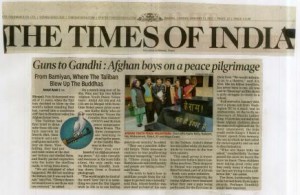 Front page of the Times of India