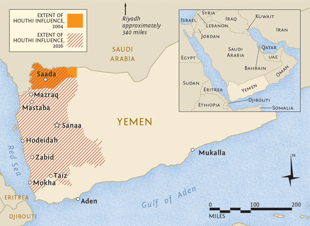 Yemen map Harper's